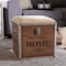 Baxton Studio Violetta Beige Upholstered Wood Storage Trunk Ottoman 152-9193 - alternate 7